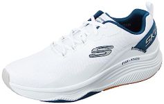 Skechers Mens D'Lux Fitness - Roam Free Casual Sneakers Vegan Air-Cooled Memory Foam Cushioned Comfort Insole White - 8 UK (232358)