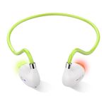 Kids Open Ear Headphones Bluetooth 5.3 w/Mic Ear Headphone, 85dB Wireless Earbuds w/Colorful RGB Led, 20g Ultra-Light, IPX5 Waterproof, 12H Playtime Perfect for Travel Sports School Home