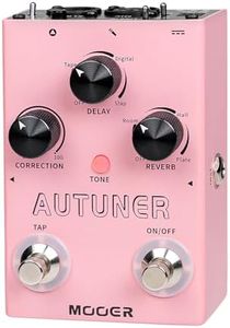 MOOER Autuner Vocal Effects Processor Voice Pedal Pitch Correction Reverb Delay Guitar Vocal Stompbox Microphone Amplifier for Guitarist Recording Live Performance Singing Streaming (MVP1)