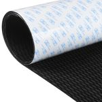 OCEANBROAD Self-Adhesive 96''x29'' Boat Flooring Non-Slip Diamond Pattern Traction Pad EVA Foam Marine Grip Sheet for Boats Surfboard SUP Kayak Yacht, Black