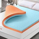 Maxzzz 4 Inch Mattress Topper Full, Gel Memory Foam Mattress Topper & Copper Foam Topper Dual Side Ventilated Design Cooling Bed Topper for Pressure Relieving, CertiPUR-US Certified (Full,54x74 Inch)