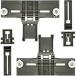 [UPGRADE STEEL SCREW] - Dishwasher Top Rack Adjuster W10350375(2pc) W10195839(2pc) W10195840(2pc) for Whirlpool Kitchenaid Kenmore, 1.25" Diameter Replaces 3516330 W10250159 W10712395 AP5957560