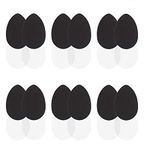 Non-Slip Shoe Pads, 6 Pairs Anti Slip Shoe Grips for High Heels Anti Slip Shoe Sole Sticker Rubber Adhesive Sole Protectors, Shoe Grips on Bottom of Shoes Heels Flat Shoes - Black