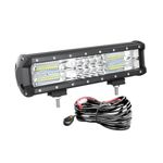 Willpower 12 inch 180W LED Light Bar Triple Row Spot Flood Combo Beam Off Road Lights Waterproof Work Light with Wiring Harness for Jeep Trucks SUV ATV UTV Boat Lights, 12V 24V