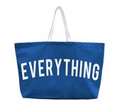 LLYLIU Canvas Tote Bag - Extra Large Shopping Beach Totes Bags Reusable Big Grocery Bag 28" x 8" x 16", Ocean Blue, X-Large