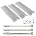 BBQration Grill Replacement Parts for Kitchen Aid 720-0787D 720-0787 720-0953 720-0953E 720-0953L 720-0819, 3-Pack Burners Tube and Heat Plates Replacement Parts for Kitchenaid Grill Parts