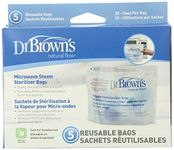 Dr. Brown`s Microwave Steam Sterilizer Bags - 2 Packs of 5 Count = 10 Bags