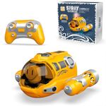 Remote Control Boats for Kids - RC Boats for Kids Toys Boats for Pool, Cool Pool Toys with Lights and Spray (Yellow)