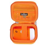 Tourmate Hard Case Compatible with FLEXTAILGEAR Portable Air Pump MP2 Pro, Holder Case with Mesh Pocket for 5Pcs Nozzle and Accessories (Orange, Case Only)