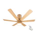 Breezalit Luminaire 6 Blades 1320 mm / 52 Inch, 75W Designer Ceiling Fan (Rosegold) with remote control with 2 years warranty