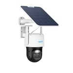 Reolink Solar Security Camera Outdoor Wireless with Auto Tracking & Auto Zoom, Dual Lens PTZ Camera with 360° Surveillance, 2.4/5GHz WiFi, 30m Color Night Vision 3K, AI Detection, TrackMix+Solar Panel