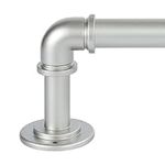 OLV Silver Industrial Curtain Rods 
