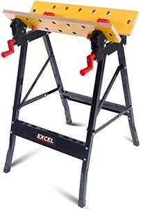 Excel Flip Top Workbench & Foldable Vise with Stand - Portable workbench, Foldable workbench, Versatile, and Durable Work Surface Ideal for Any Project