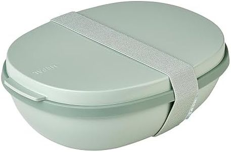 Mepal – Lunchbox Ellipse Duo – Lunch Box for Adults & Salad Box to Go - Practical Lunch Box for A Healthy Lunch – Ideal for Sandwiches, Salads & Leftovers - 825 ml + 600 ml - Nordic Sage