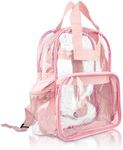 DALIX Small Clear Backpack Bag in Pink