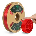 YOYI YOYI 3D Printer Filament, 95A TPU Flexible Filament 1.75mm Spool Dimensional Accuracy +/- 0.03 mm, 0.5KG Spool (1.1 lbs) Soft 1.75 TPU 3D Printing Filament,Transparent Red, 0.5kg