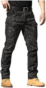 Military Cargo Pants for Men Hiking Fishing Security Stretchy Breathable Lightweight Hot Weather Work Construction Camouflage Flexcamo - Tactical Waterproof Pants Multi 3XL