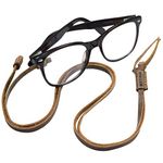 Hide & Drink, Adjustable Eyeglasses Leather Strap, Glasses Cord, Everyday Accessories, Handmade Includes 101 Year Warranty :: Bourbon Brown