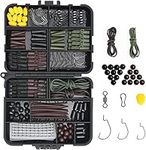 Vicloon 272 Pcs Carp Fishing Tackle in Box, Fishing Accessories Kit Including Fishing Hooks, Safety Clips Hooks, Fishing Line Beads, Boilie Stops, Corn, Tubing and other Accessories