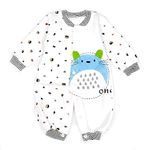 Bold N Elegant Kids Cute Fleece Button-Up Sleep N Play Onesies Baby Boy Girl Bodysuit Romper Coveralls (Blue, 6-12 Months)