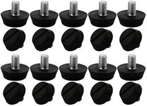 uxcell M6 x 10 x 20mm Furniture Glide Leveling Feet Adjustable Leveler Floor Protector for Chair Sofa Leg 20 Pack