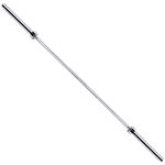 Olympic Bar for Weightlifting and Power Lifting Barbell, 700-Pound Capacity (7' Feet, Silver)