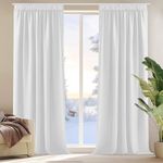 Deconovo Thermal Insulated Curtains Window Treatments Pencil Pleat Curtains Room Darkening Curtains Kids Curtains for Bedroom Silver Grey W55x102L Inch One Pair