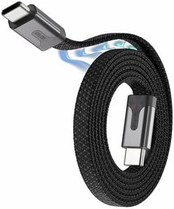 Statik MagStack Slim Pro - USB C to USB C Cable, Magnetic Anti Tangle Flat Type C Charger Fast Charging Cord, Magnetic Charging Cable, Compatible with iPhone, iPad & Android, 100W 3FT