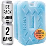 Kona Blue Ice 2 Pound Ice Packs for Coolers - Long Lasting Design - Refreezable Reusable Cooler Ice Pack (2)