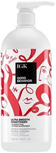 IGK Good Behavior Ultra Smooth Anti-Frizz Conditioner for Dry Hair, 33.8 Oz | Controls Frizz + Hydrates for Smooth, Manageable Hair, Adds Shine, Color-Safe for Dry, Damaged Hair, Vegan