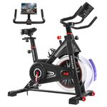 DMASUN Exercise Bike for Home Gym Use, Super Quiet Magnetic Indoor Cycling Bike with LCD Display & Tablet Holder - Stationary Bike with Comfortable Seat Cushion, 350LBs Capacity(Pro Model)