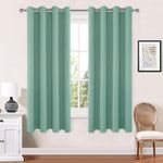 Hiasan Blackout Curtains 2 Panels for Bedroom, Thermal Insulated Privacy Protection Room Darkening Window Curtains 63 Inches Long, 52 Inches Wide, Light Sage Green