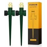 FANHAO 2 Pack Metal Lawn Sprinkler for Yard, Automatic Garden Water Sprinkler on Spike Base, Adjustable Brass Sprinkler Nozzle 360 Degree Large Area Coverage for Lawn Grass Patio Garden Irrigation