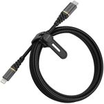 Otterbox 2m USB-C to 8Pin Cable Cord Compatible for Apple iPhone Glamour Black