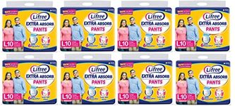 Lifree Extra Absorb Adult Diaper Pants For Unisex Pack of 80, Size : Large