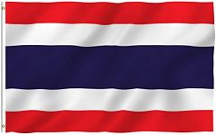 ANLEY Fly Breeze 3x5 Foot Thailand Flag - Vivid Color and UV Fade Resistant - Canvas Header and Double Stitched -Thai National Flags Polyester with Brass Grommets 3 X 5 Ft