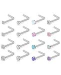 D.Bella 18G L Shaped Nose Studs Sur