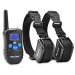 Petrainer PET998DRB2 Dog Training Collar Rechargeable and Rainproof 330 yd Remote Dog Shock Collar with Beep, Vibra and Shock Electronic Collar