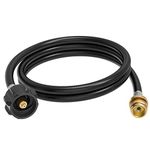 Kohree 6FT Propane Tank Adapter Hose 1lb to 20lb Converter for Buddy Heaters, Weber Q Gas Grill, Coleman Camping Stove, QCC1/Type1 Tank Connect to 1lb to 20lb Tank Burner