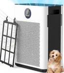 Air Purifiers,FRESHDEW Air Purifiers for Home Up to 2300ft² With Double-sided Air Inlet, Air Quality and Sensors,H14 True HEPA Air Washable Filters,Odor,Smoke,Dust,Pollen,Pet Dander with Timer 22dB