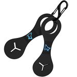 PuppyDoggy Dog Poop Bag Holder for Leash Waste Bag Carrier Dog Poop Bag Dispenser for Walking Running Bicycle Accessory 2 Pieces (Black)