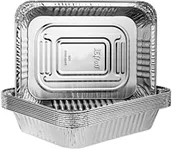 PLASTICPRO Disposable 9 x 13 Heavy Weight Aluminum Foil Pans Half Size Deep Steam Table Bakeware - Cookware Perfect for Baking Cakes, Bread, Meatloaf, Lasagna Pack of 10