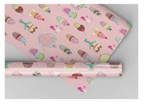 AccuPrints Gift Wrapping Paper Pack Of 25|Design Cup Cake|Size 20 X 30 Inch - Multicolor