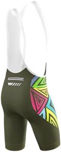 Logas Cycling Bib Shorts Men Cycling Shorts with Shoulder Straps Bike Biking Bibs with 4D Padding Breathable Quick-Dry
