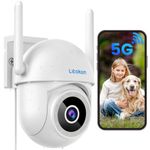 Little elf 5MP Security Camera Outdoor, litokam 5G/2.4G Camera Surveillance Exterieur AI Motion Detection, 360° PTZ Home Security Cameras Wireless Outdoor with Color Night Vision, Work with Alexa