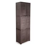 Cello Novelty Large Plastic Cupboard with lock(Ice Brown)