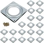 JOIKIT 20 Pack 3.7 Inch Lazy Susan Turntable, Square Bearing Rotating Plate with Screws, Lazy Susan Hardware Ball Bearing Swivel Plates for Serving Trays, Racks, Tables, 300lbs Load Capacity