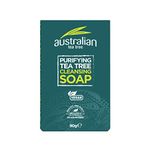 Australian Tea Tree Soap Bar, Purifying, Natural, Vegan, Cruelty Free, Paraben and SLS Free, Cleansing, 90 g