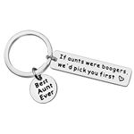 Aunt Gift Auntie Keychain Aunt Jewelry Christmas Jewelry for Aunt Gift for Special Aunt Aunty Birthday Gift from Nephew Niece If Aunts were Boogers We’d Pick You First Best Aunt Ever Keychain