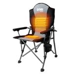 Gobi Heat - Terrain Portable Heated Camping Chair - Outdoor Folding Chair with Heated Filling - Winter Camping Essential - 3 Heat Settings (Slate)